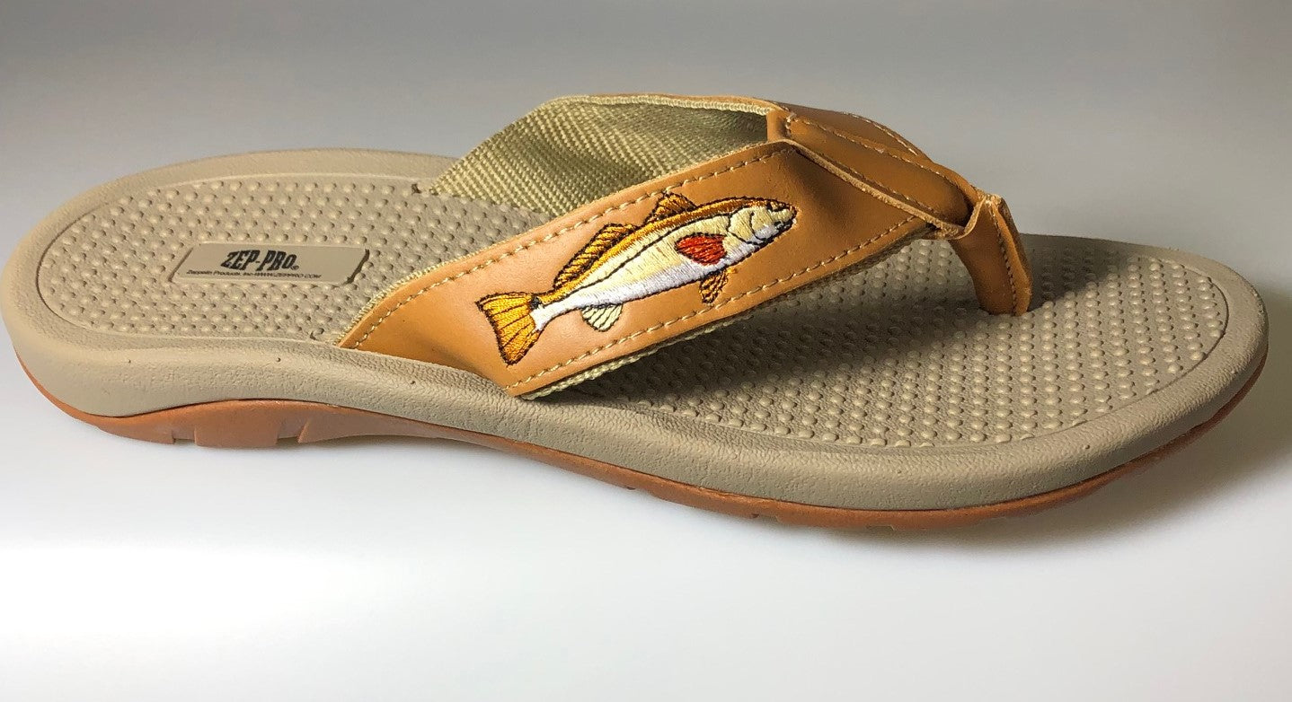 Zep-Pro Men's Sandals with Redfish