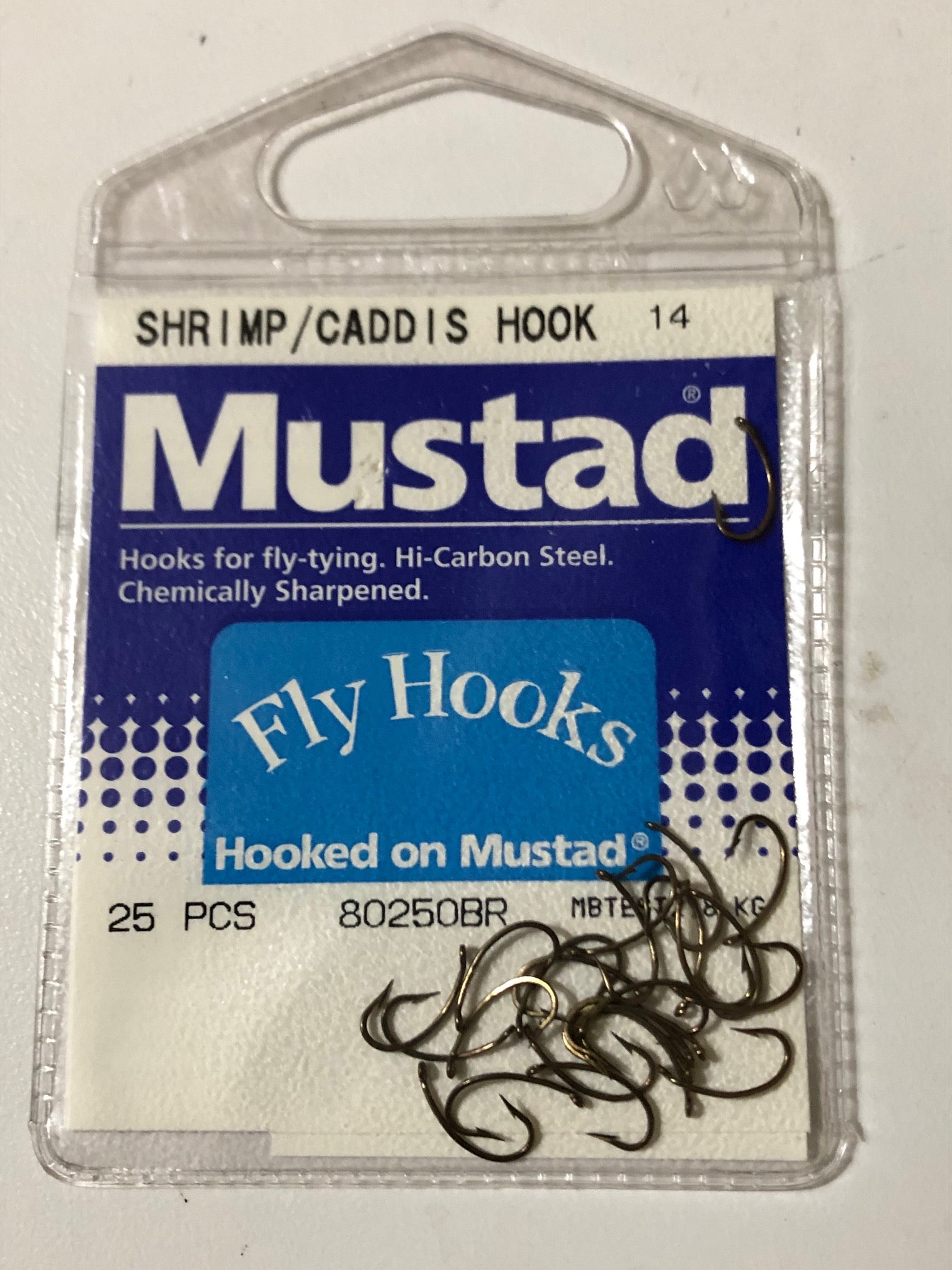 Mustad 80250BR Shrimp/Caddis Hook - Size 14