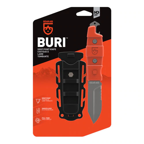 Gear Aid Buri Utility Knife - Hi Viz - Orange