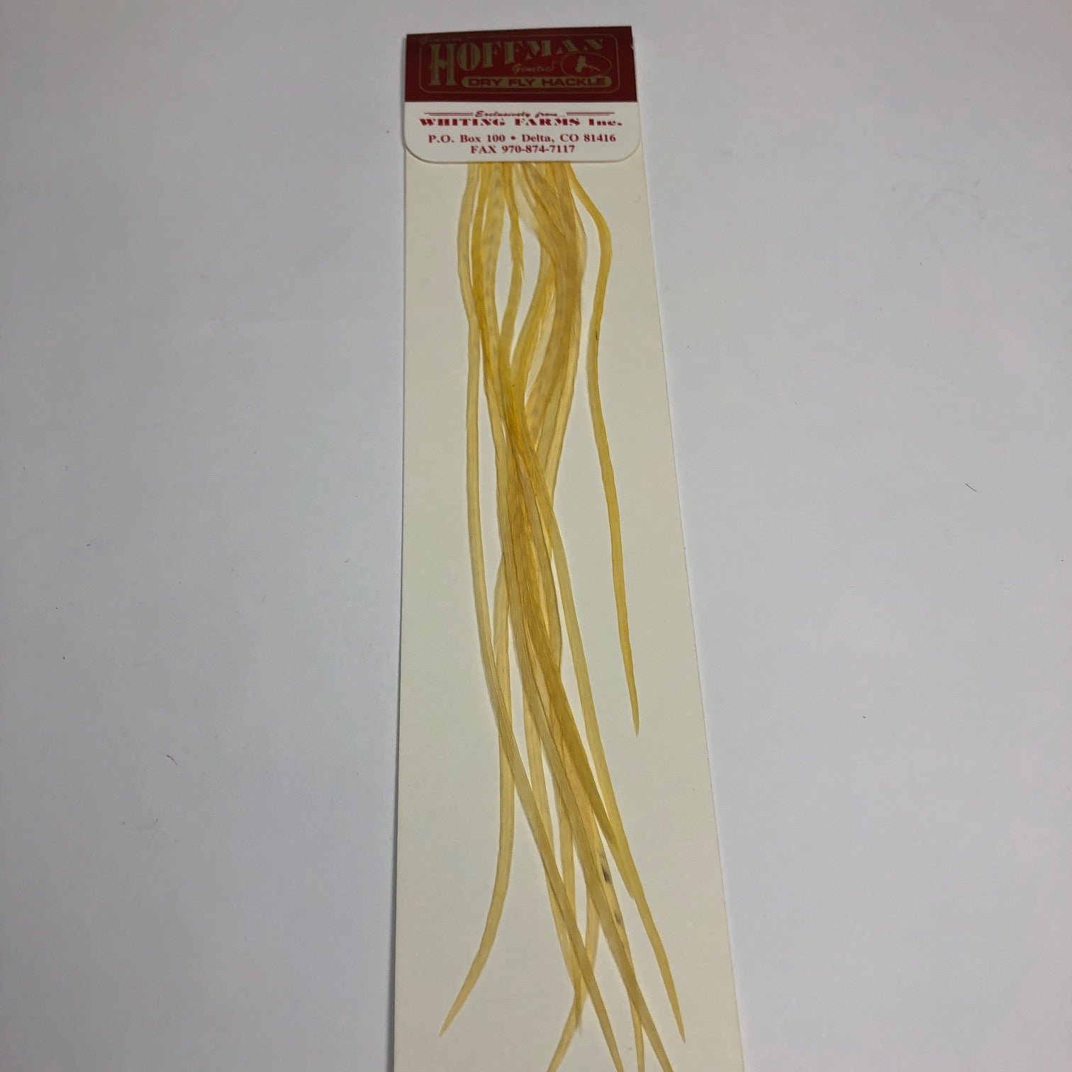 ルアー・フライ HOFFMAN #2 GOLDEN BADGER SADDLE Hoffman Saddle Hackle Pack by Whiting Farms - Wilkinson Fly