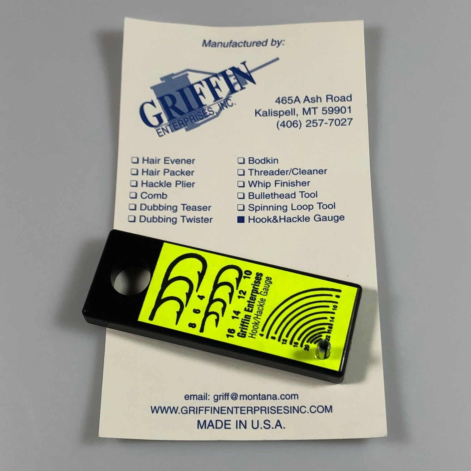 Griffin Hook & Hackle Gauge