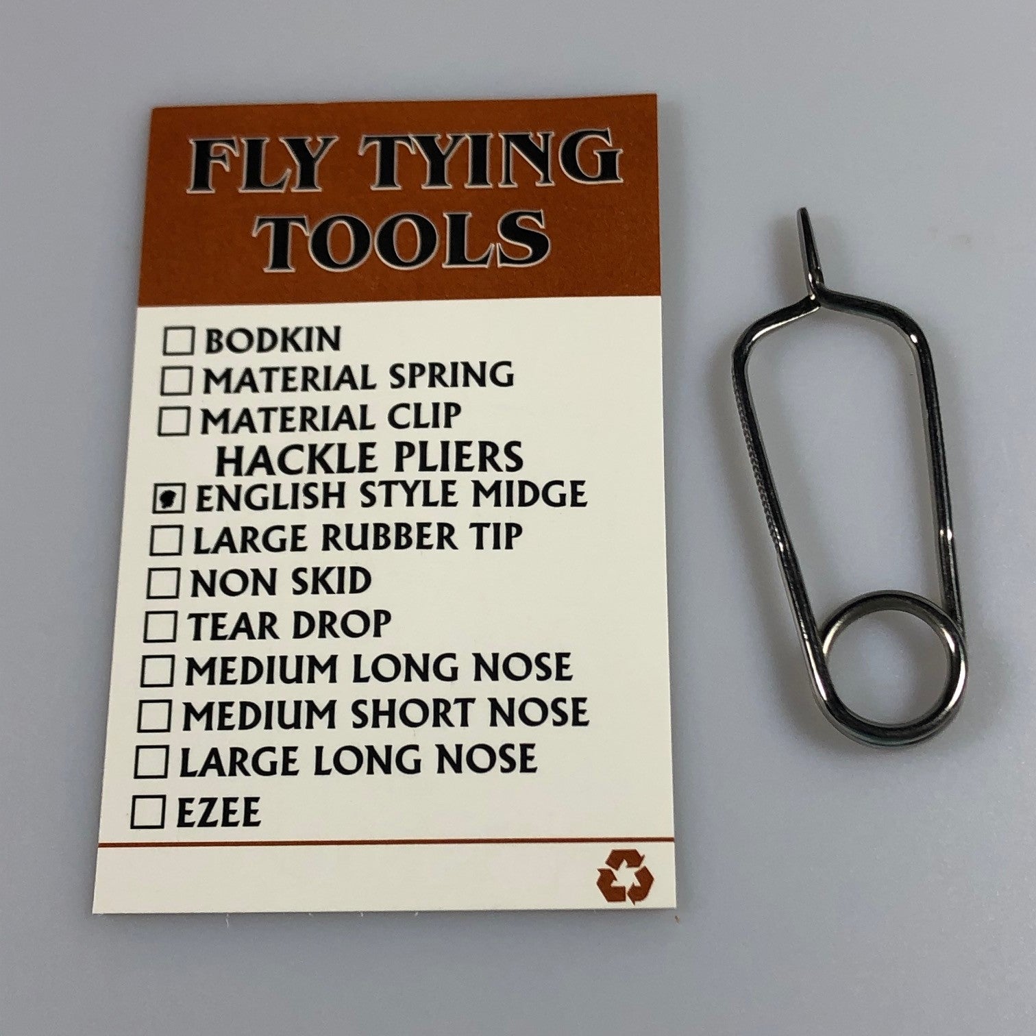 Fly Tying Tool English Style Midge Hackle Pliers - Wilkinson Fly Fishing LLC