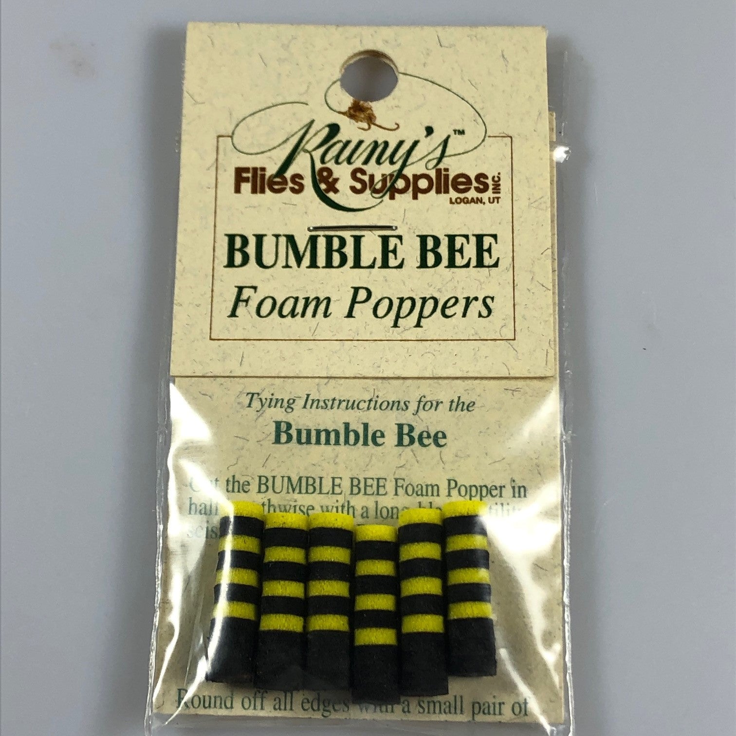 Bumble Bee Foam Poppers - 3/16"