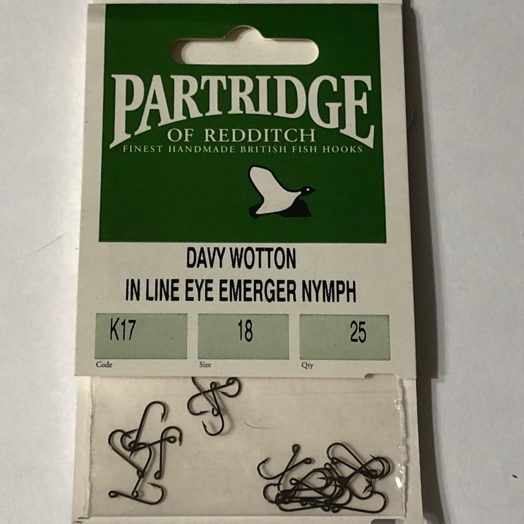Partridge of Redditch Davy Wotton In Line Eye Emerger Nymph Hooks
