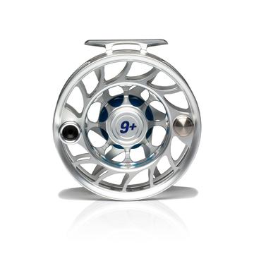 Hatch Iconic 9 Plus Fly Reel - Large Arbor, Clear/Blue