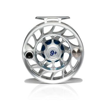 Hatch Iconic 9 Plus Fly Reel - Large Arbor, Clear/Blue